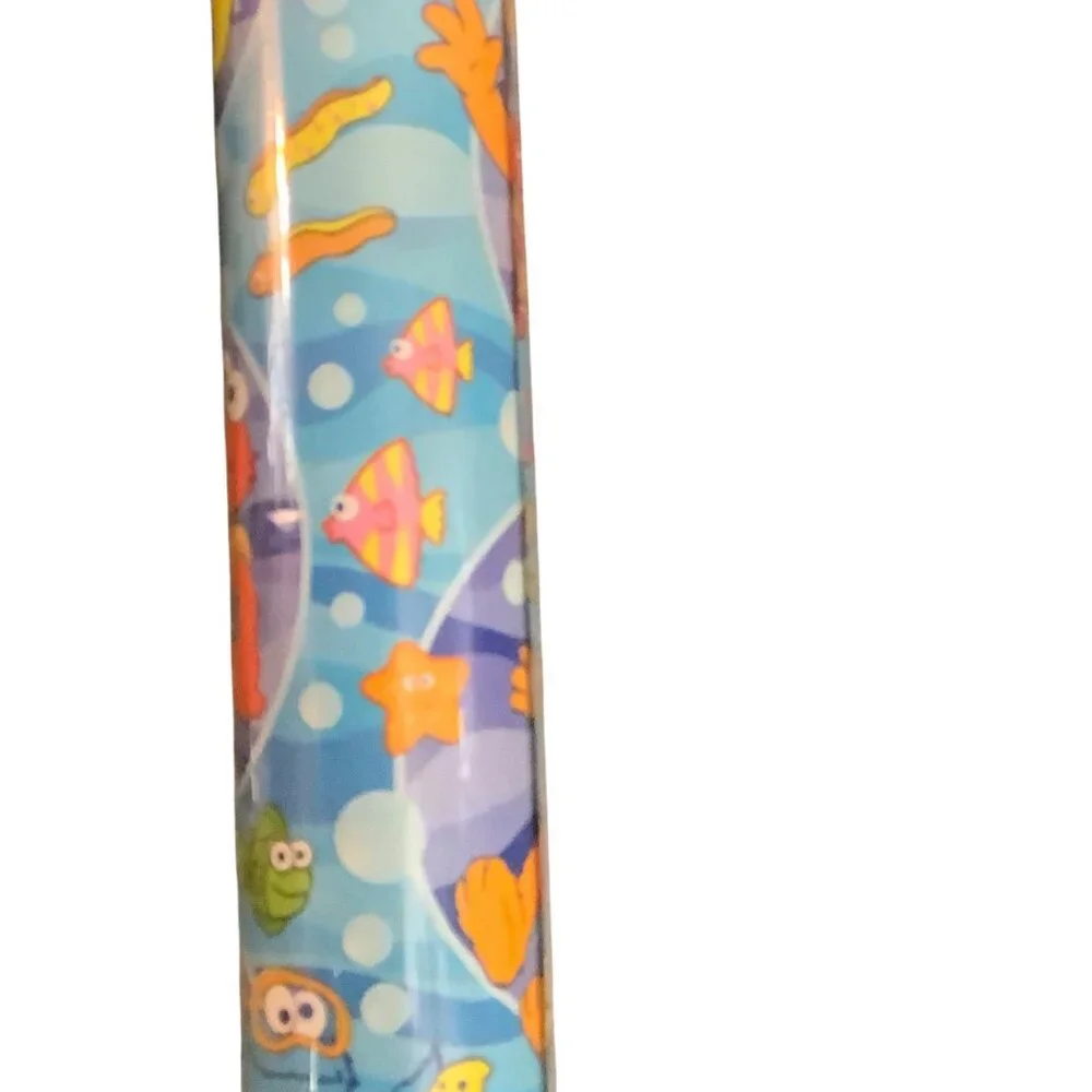 Sesame Street Gift Wrap 2.5 Ft x 5 Ft Roll Swim Theme Characters Paper 12.5 Sq F